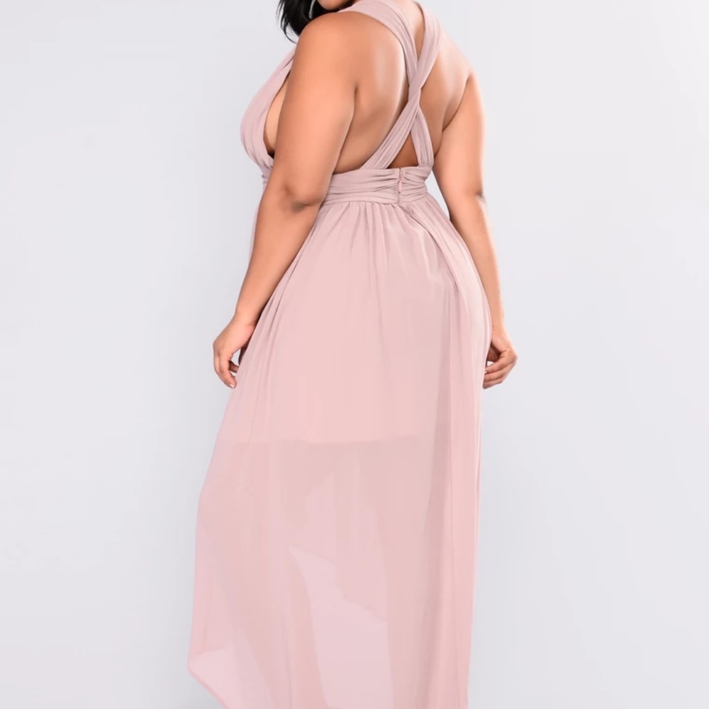Fashion Nova Chiffon High Low Dress**NWT